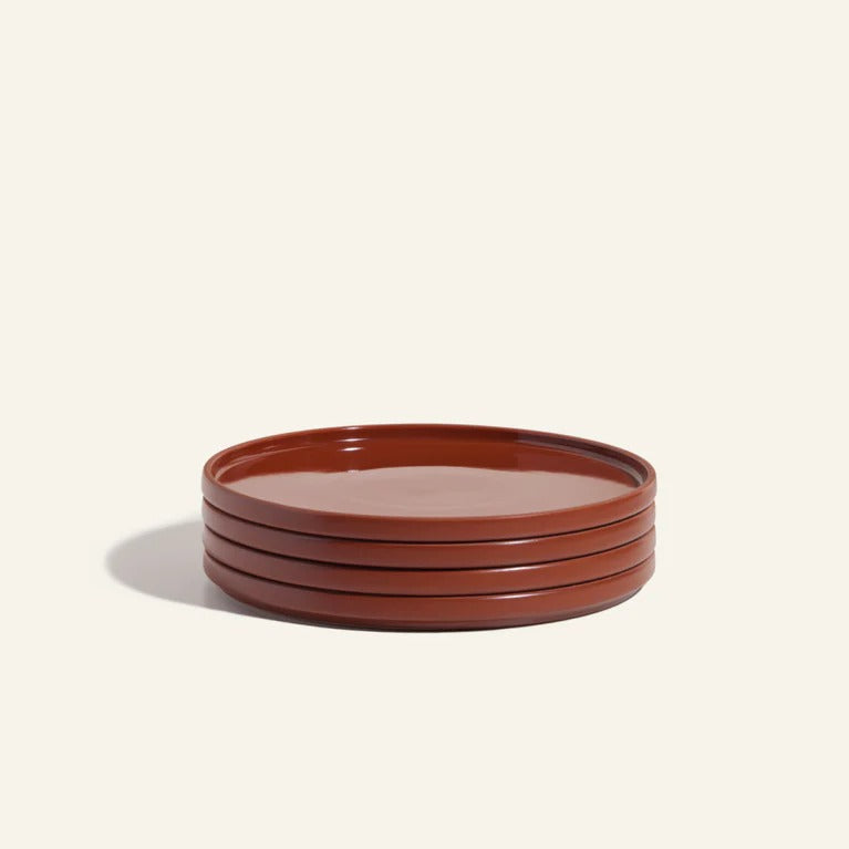 Round Elegant Ceramic Restaurant Serving Dinner Plates (Set of 4)
