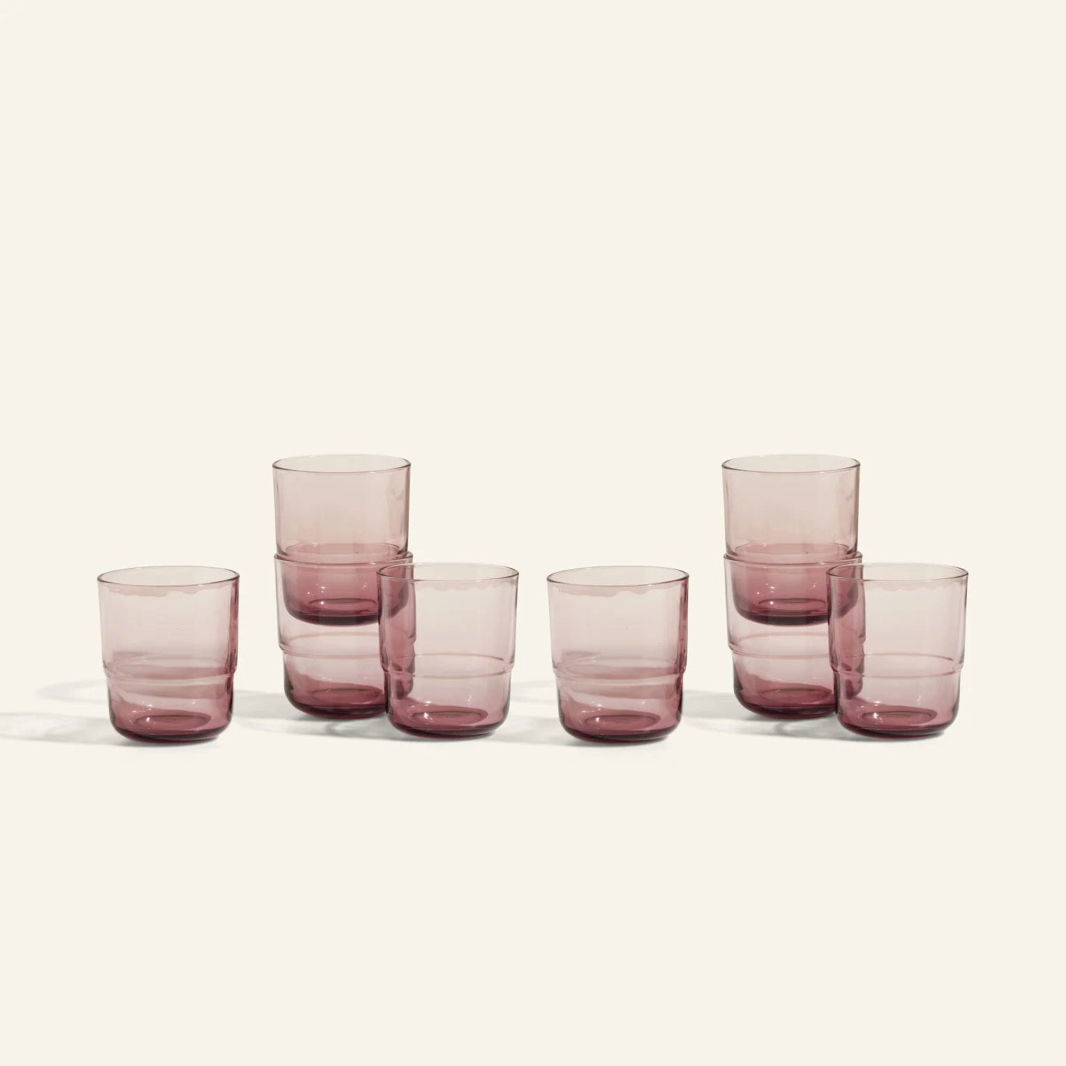 Short Night + Day Glasses Small Glass Tumblers Glassware Decorations Accessories