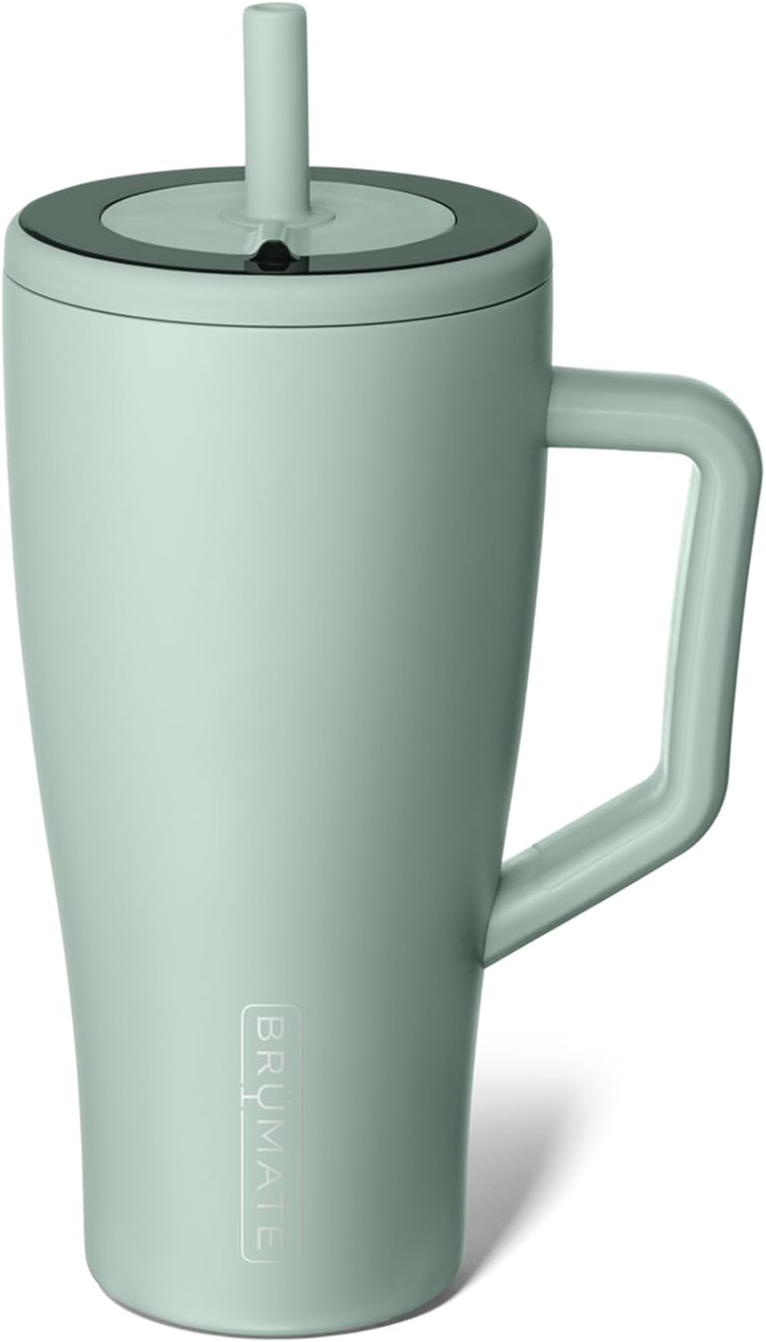 BrüMate Tumbler with Handle and Straw | 100% Leakproof Insulated Tumbler with Lid and Straw | Cup Holder Friendly Base