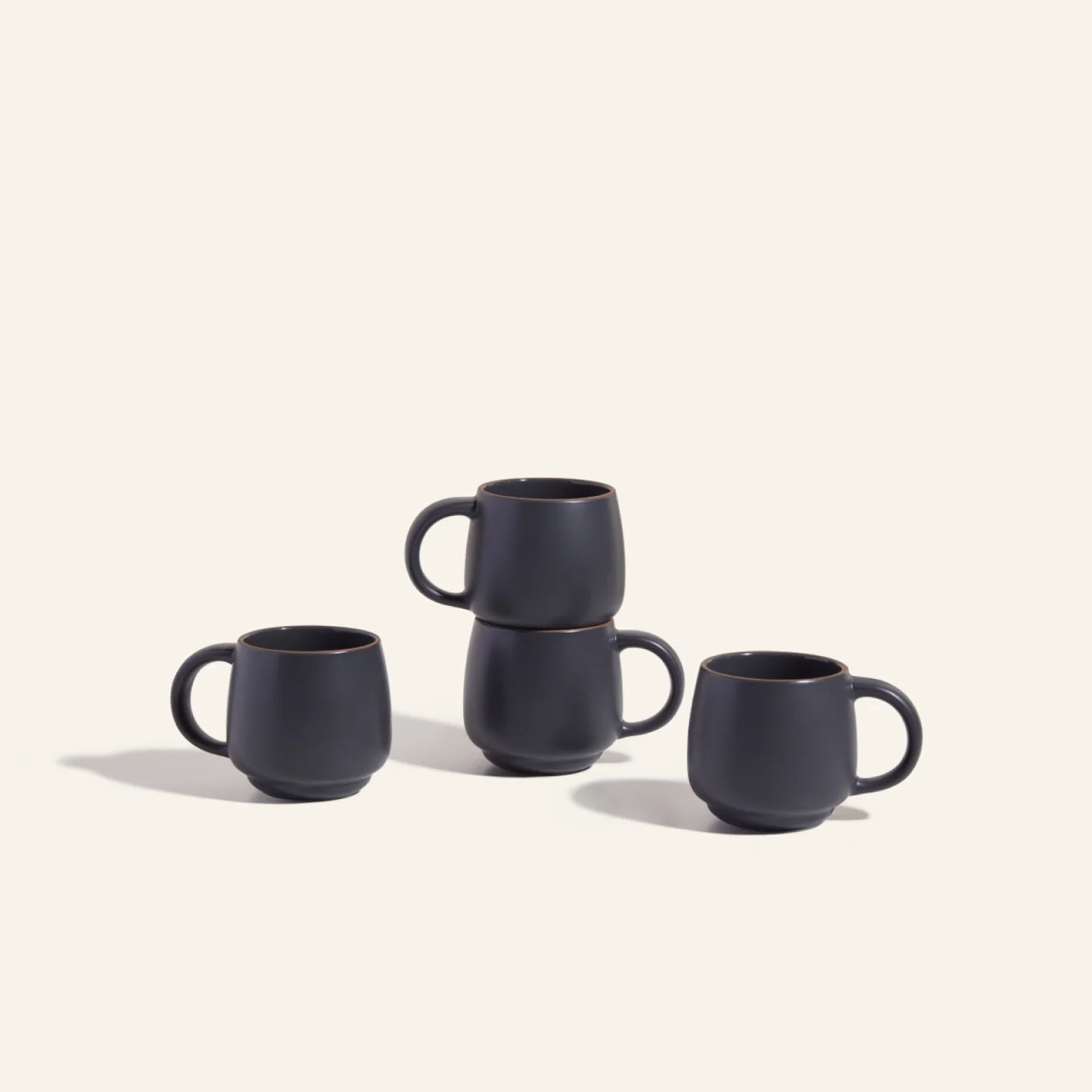 Night + Day Coffee Mugs Set of 4, Cups with Handles, Tea Cups
