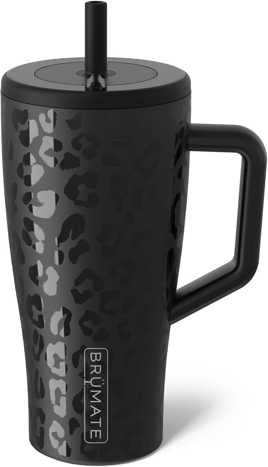 BrüMate Tumbler with Handle and Straw | 100% Leakproof Insulated Tumbler with Lid and Straw | Cup Holder Friendly Base