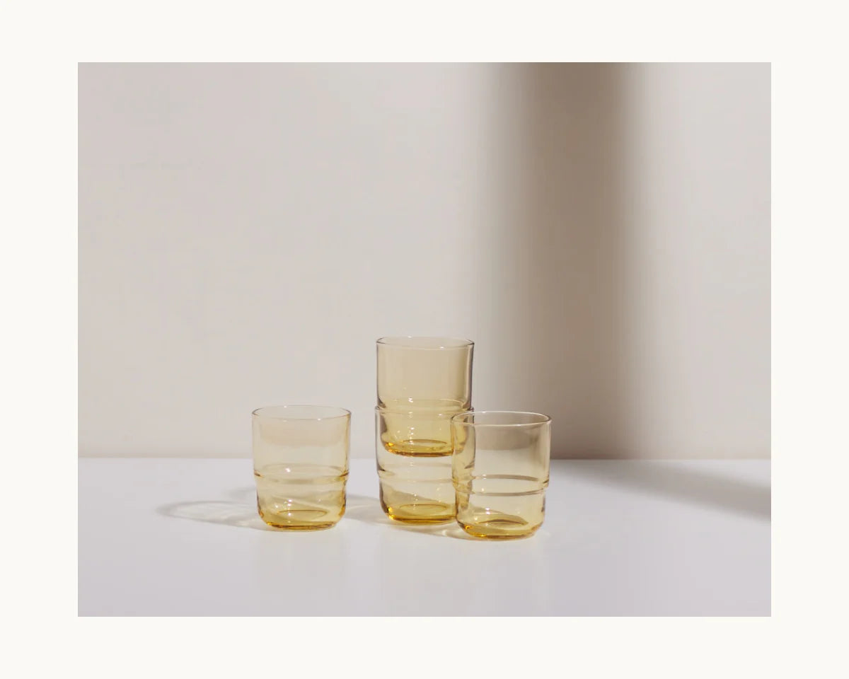 Short Night + Day Glasses Small Glass Tumblers Glassware Decorations Accessories