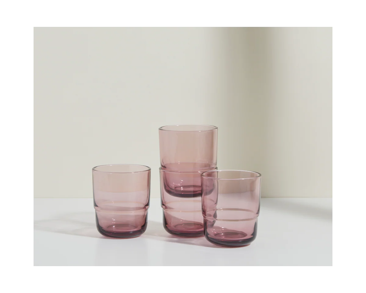 Short Night + Day Glasses Small Glass Tumblers Glassware Decorations Accessories