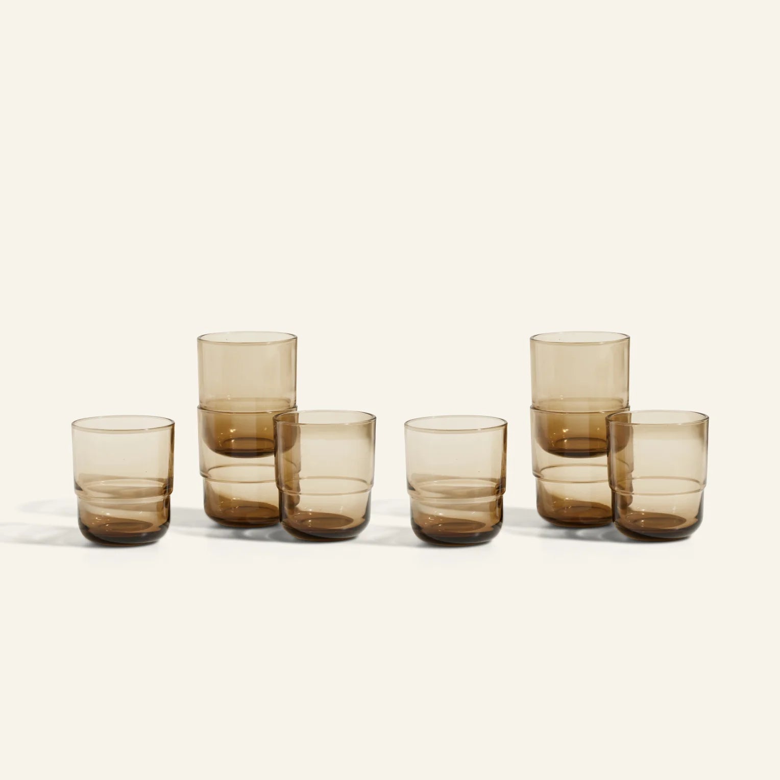 Short Night + Day Glasses Small Glass Tumblers Glassware Decorations Accessories