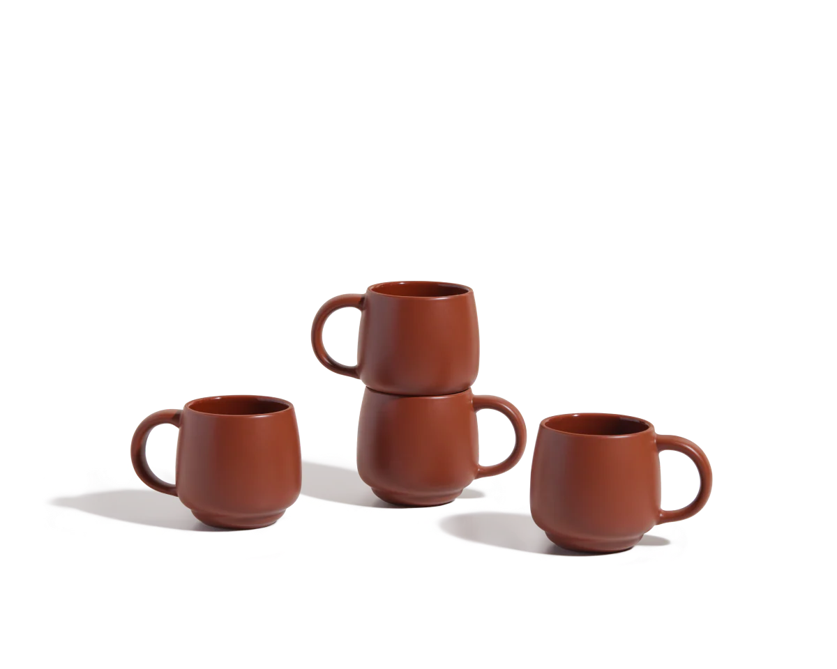 Night + Day Coffee Mugs Set of 4, Cups with Handles, Tea Cups