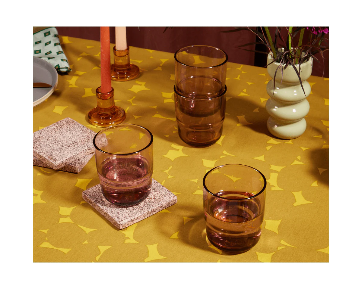 Short Night + Day Glasses Small Glass Tumblers Glassware Decorations Accessories