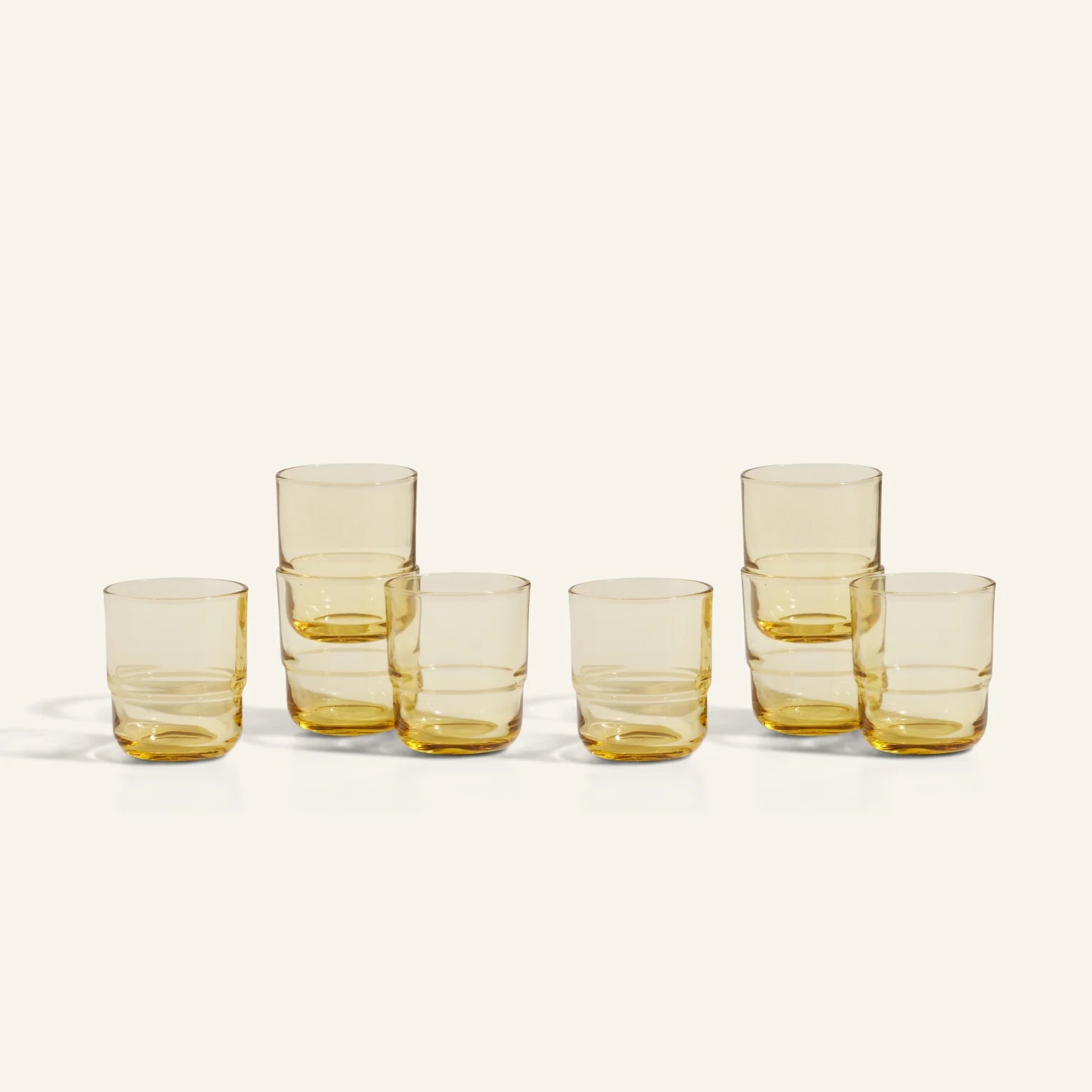 Short Night + Day Glasses Small Glass Tumblers Glassware Decorations Accessories