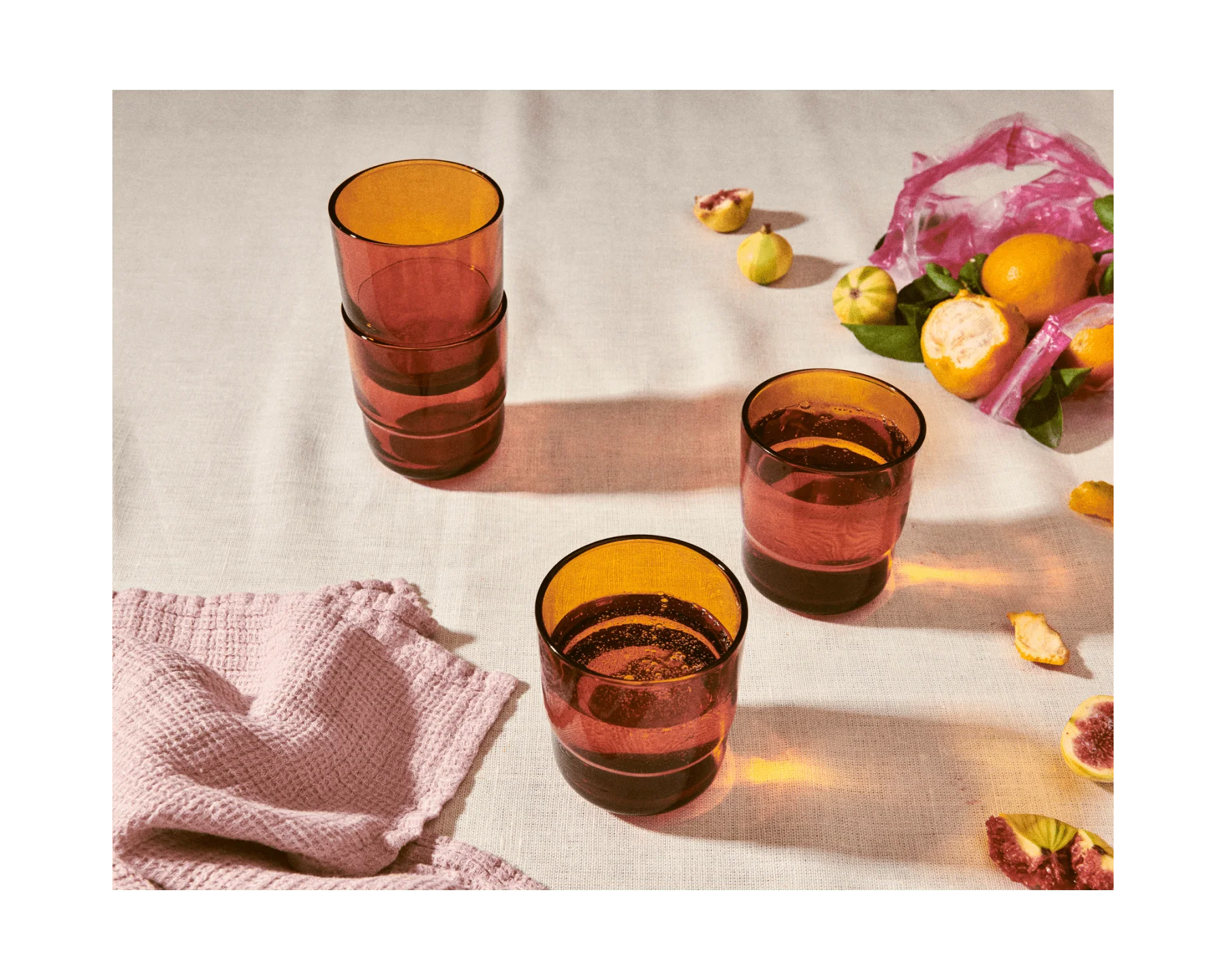 Short Night + Day Glasses Small Glass Tumblers Glassware Decorations Accessories