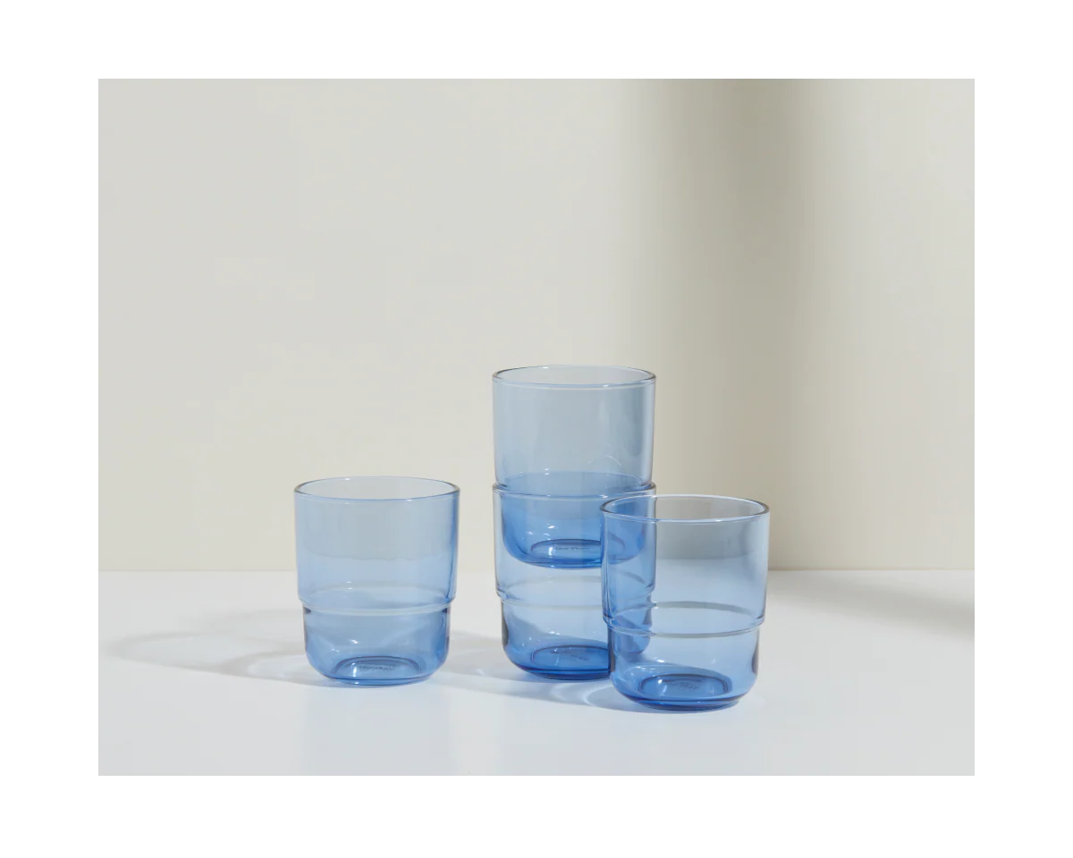 Short Night + Day Glasses Small Glass Tumblers Glassware Decorations Accessories