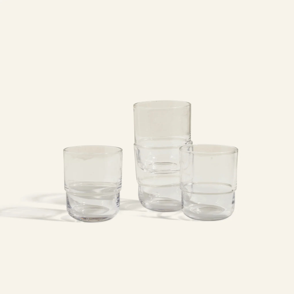 Short Night + Day Glasses Small Glass Tumblers Glassware Decorations Accessories