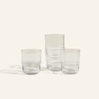Short Night + Day Glasses Small Glass Tumblers Glassware Decorations Accessories