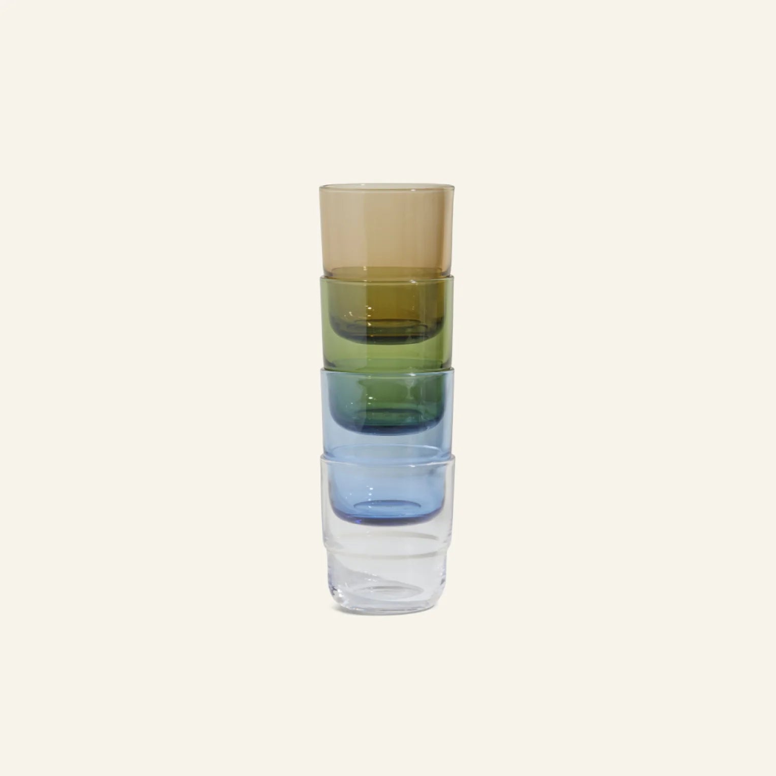 Short Night + Day Glasses Small Glass Tumblers Glassware Decorations Accessories