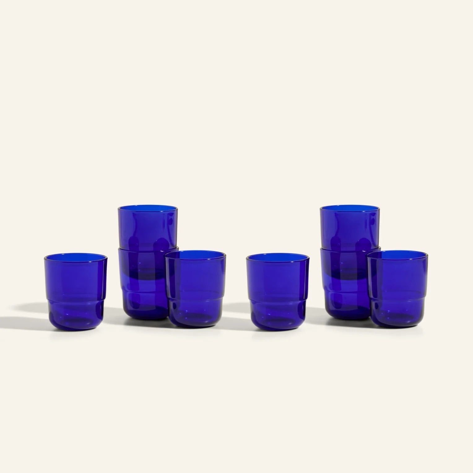 Short Night + Day Glasses Small Glass Tumblers Glassware Decorations Accessories