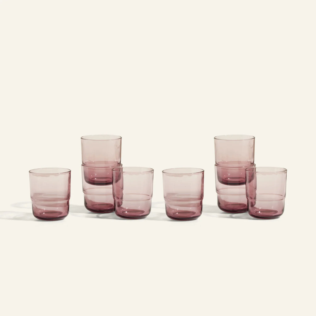 Short Night + Day Glasses Small Glass Tumblers Glassware Decorations Accessories