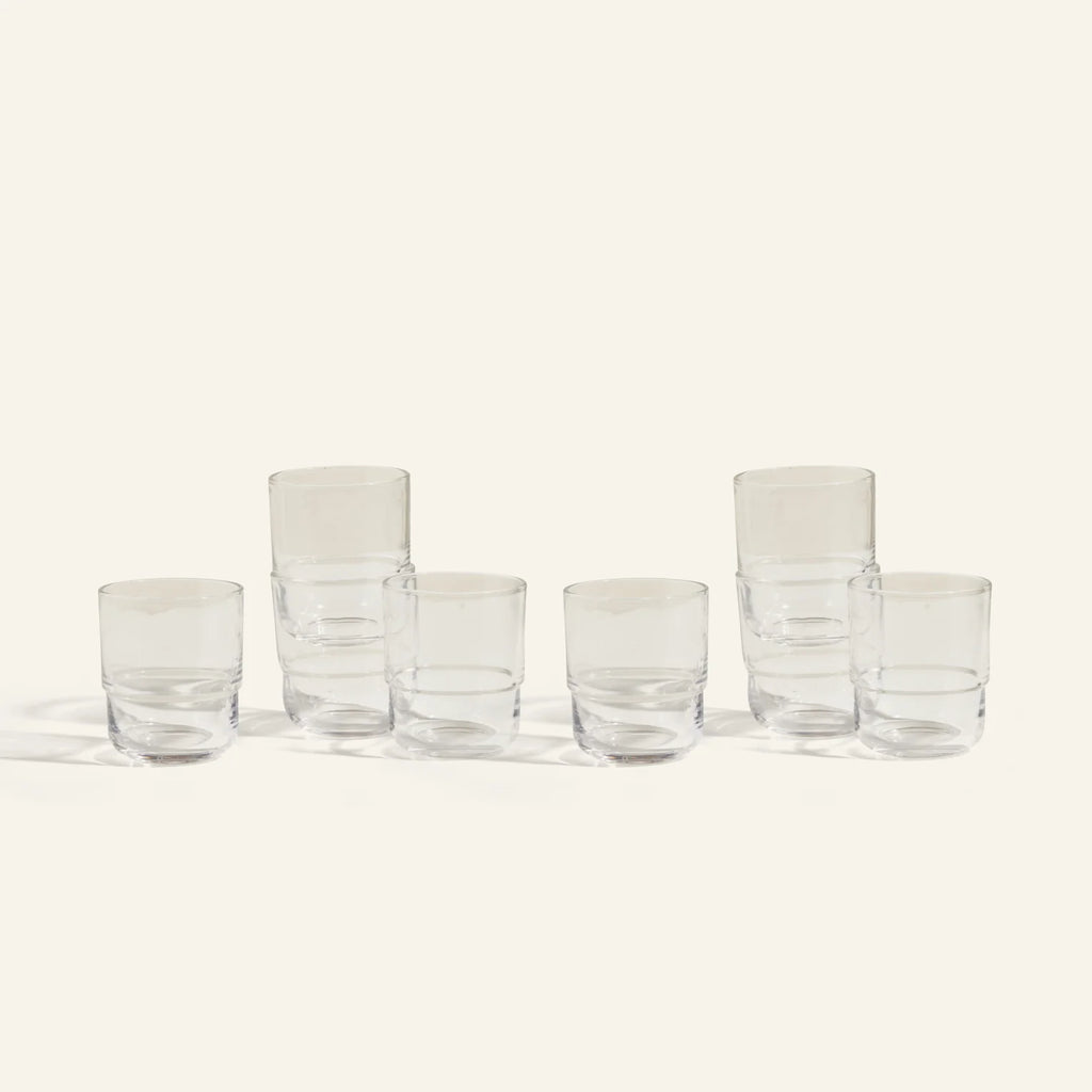 Short Night + Day Glasses Small Glass Tumblers Glassware Decorations Accessories