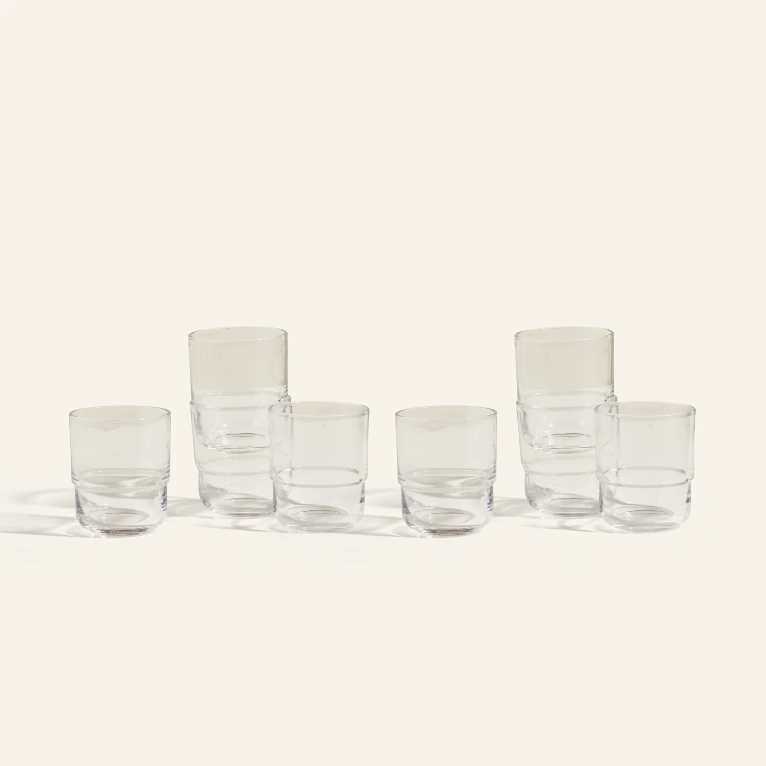 Short Night + Day Glasses Small Glass Tumblers Glassware Decorations Accessories