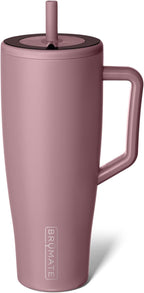 BrüMate Tumbler with Handle and Straw | 100% Leakproof Insulated Tumbler with Lid and Straw | Cup Holder Friendly Base