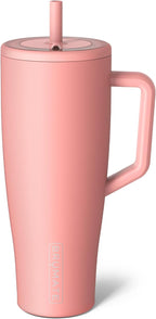 BrüMate Tumbler with Handle and Straw | 100% Leakproof Insulated Tumbler with Lid and Straw | Cup Holder Friendly Base
