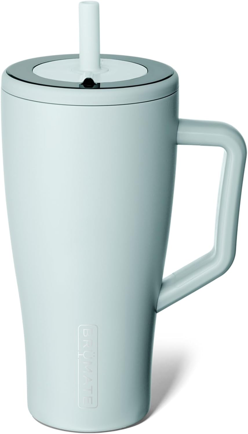 BrüMate Tumbler with Handle and Straw | 100% Leakproof Insulated Tumbler with Lid and Straw | Cup Holder Friendly Base