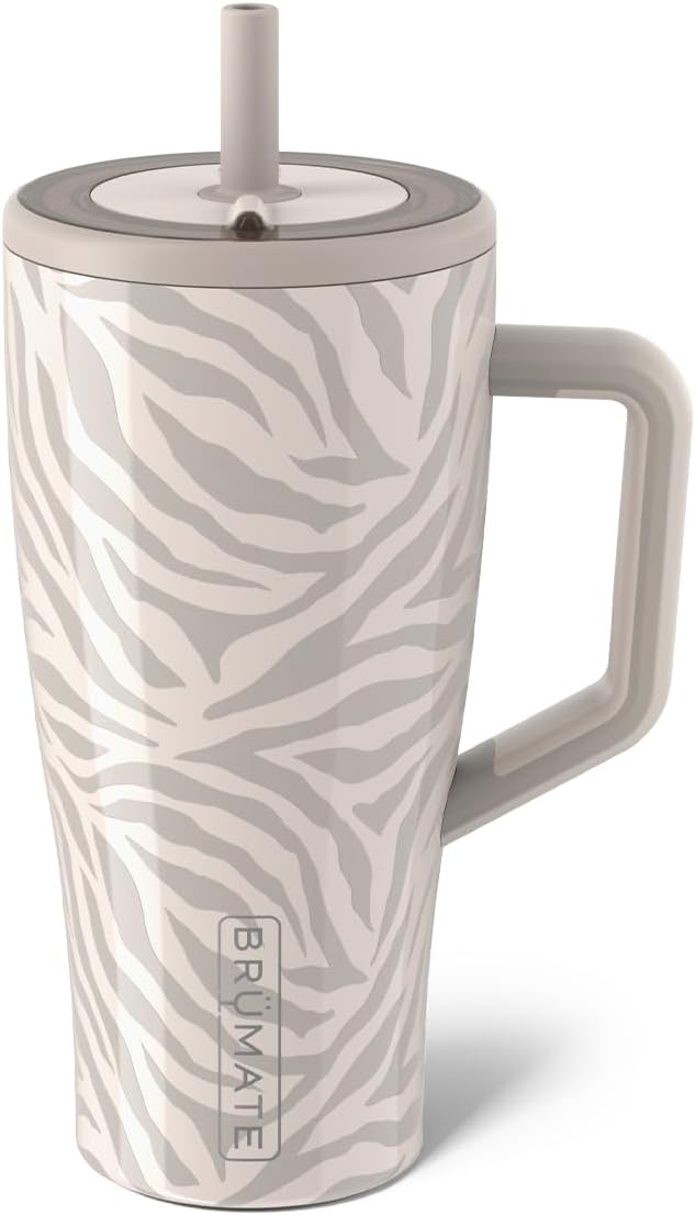 BrüMate Tumbler with Handle and Straw | 100% Leakproof Insulated Tumbler with Lid and Straw | Cup Holder Friendly Base