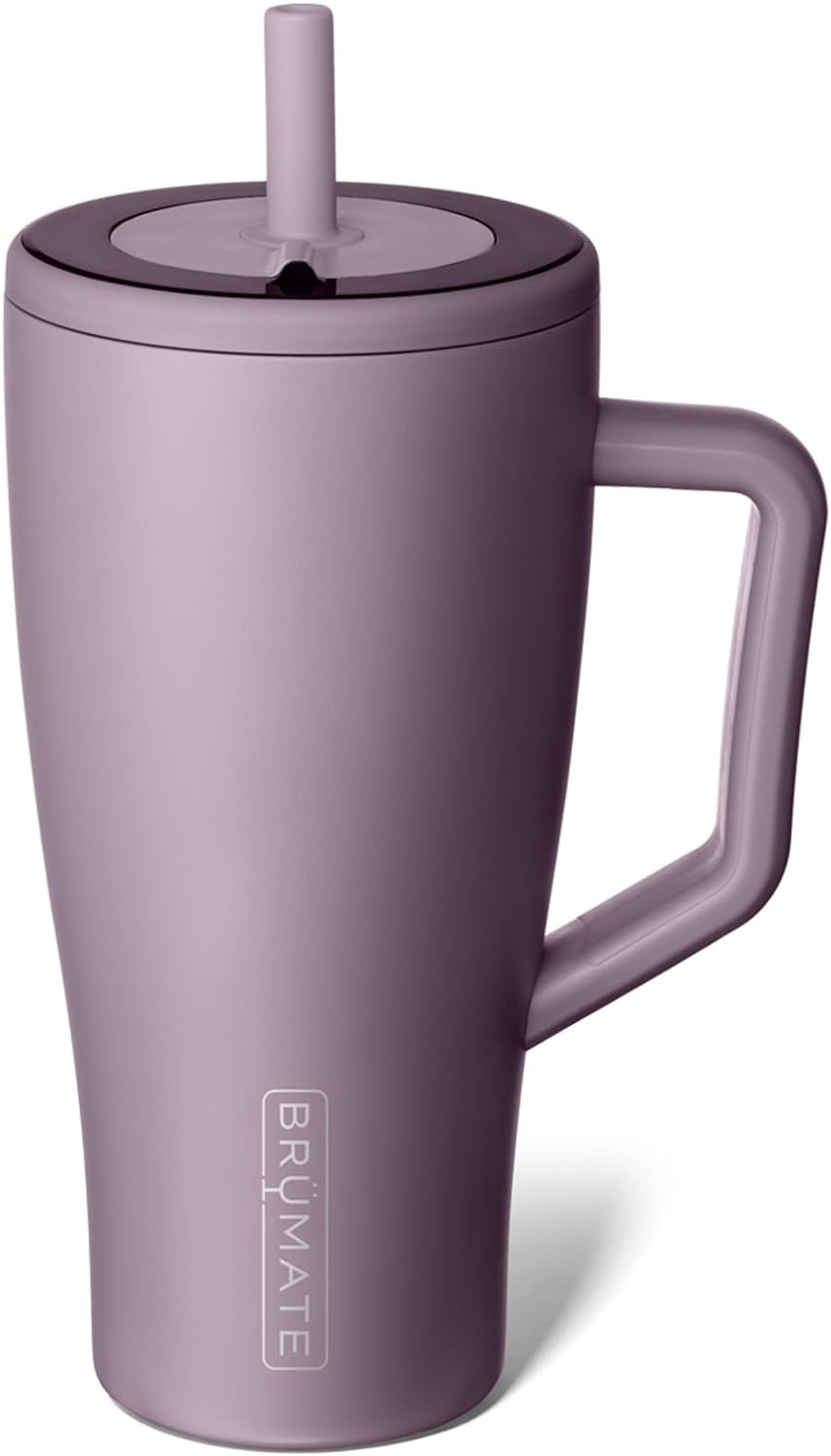 BrüMate Tumbler with Handle and Straw | 100% Leakproof Insulated Tumbler with Lid and Straw | Cup Holder Friendly Base
