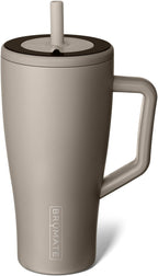 BrüMate Tumbler with Handle and Straw | 100% Leakproof Insulated Tumbler with Lid and Straw | Cup Holder Friendly Base