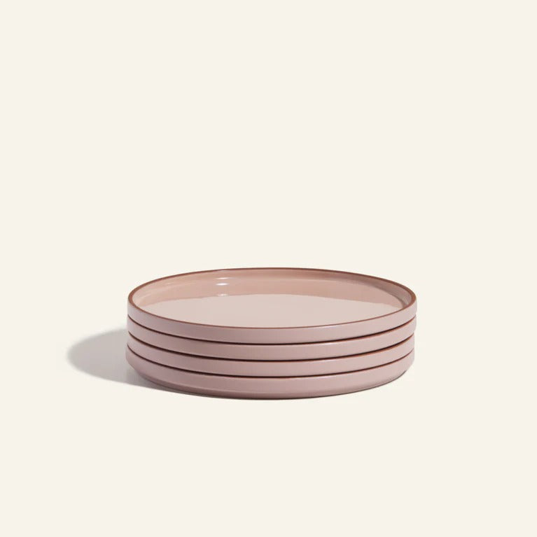 Round Elegant Ceramic Restaurant Serving Dinner Plates (Set of 4)