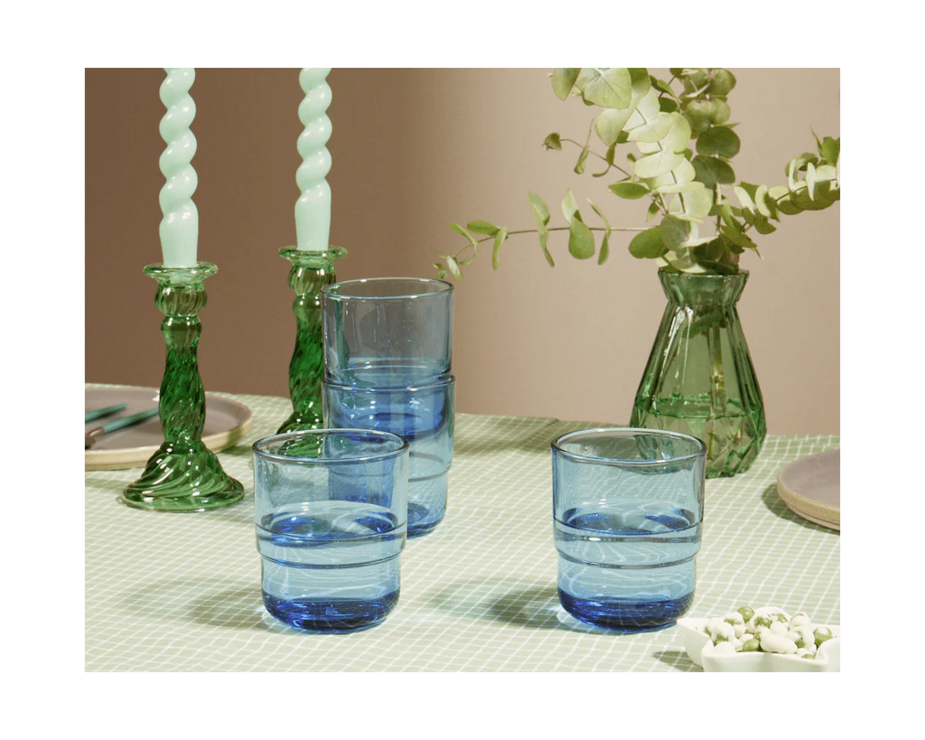 Short Night + Day Glasses Small Glass Tumblers Glassware Decorations Accessories