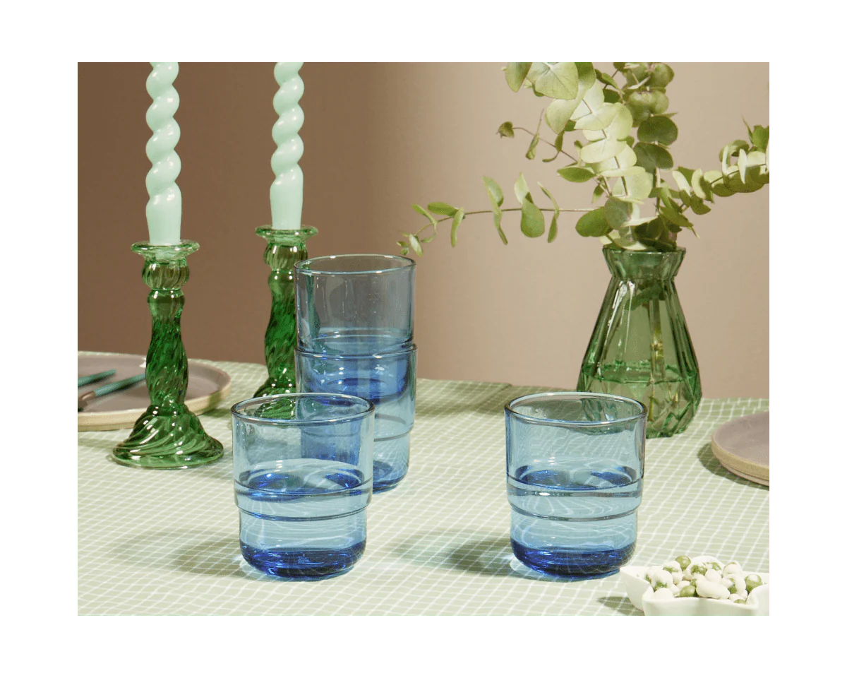 Short Night + Day Glasses Small Glass Tumblers Glassware Decorations Accessories