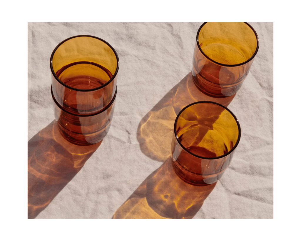 Short Night + Day Glasses Small Glass Tumblers Glassware Decorations Accessories