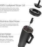 BrüMate Tumbler with Handle and Straw | 100% Leakproof Insulated Tumbler with Lid and Straw | Cup Holder Friendly Base