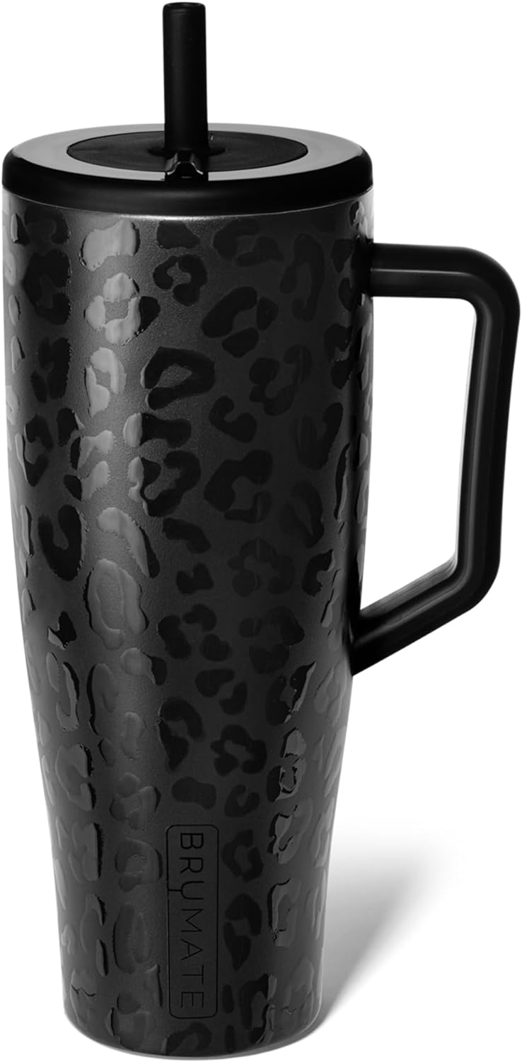 BrüMate Tumbler with Handle and Straw | 100% Leakproof Insulated Tumbler with Lid and Straw | Cup Holder Friendly Base