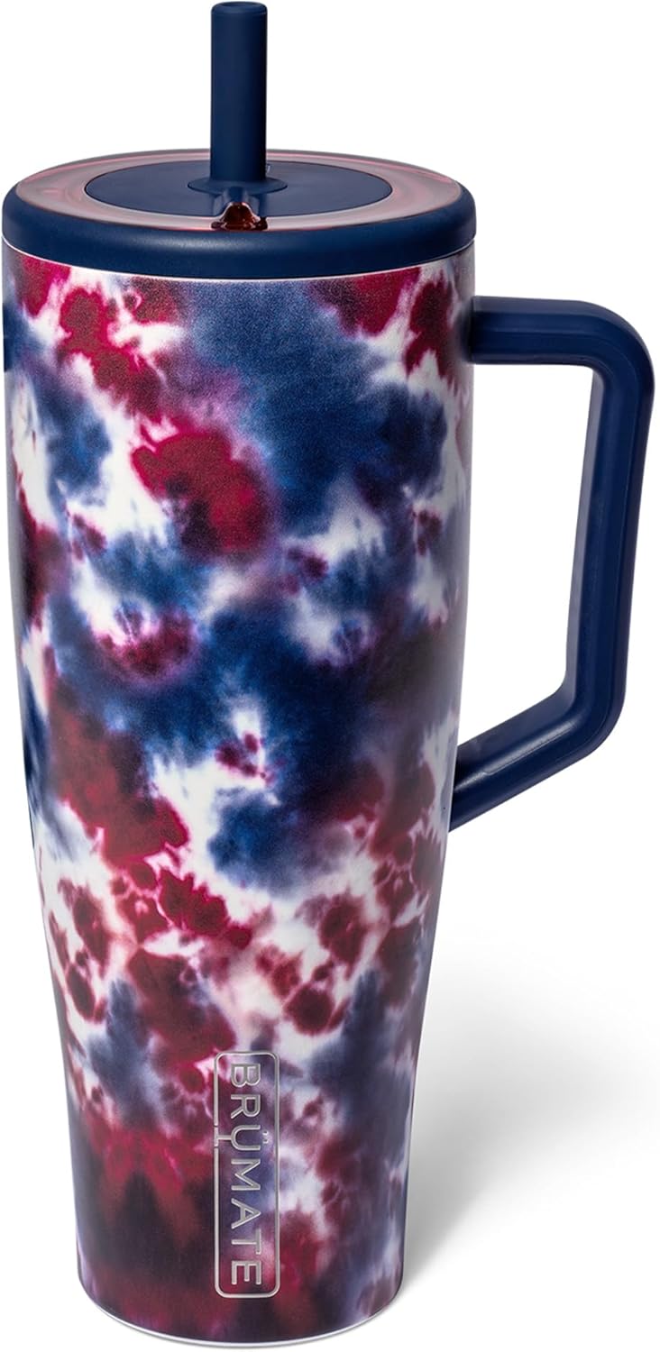 BrüMate Tumbler with Handle and Straw | 100% Leakproof Insulated Tumbler with Lid and Straw | Cup Holder Friendly Base