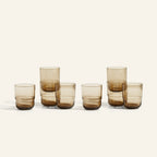 Short Night + Day Glasses Small Glass Tumblers Glassware Decorations Accessories
