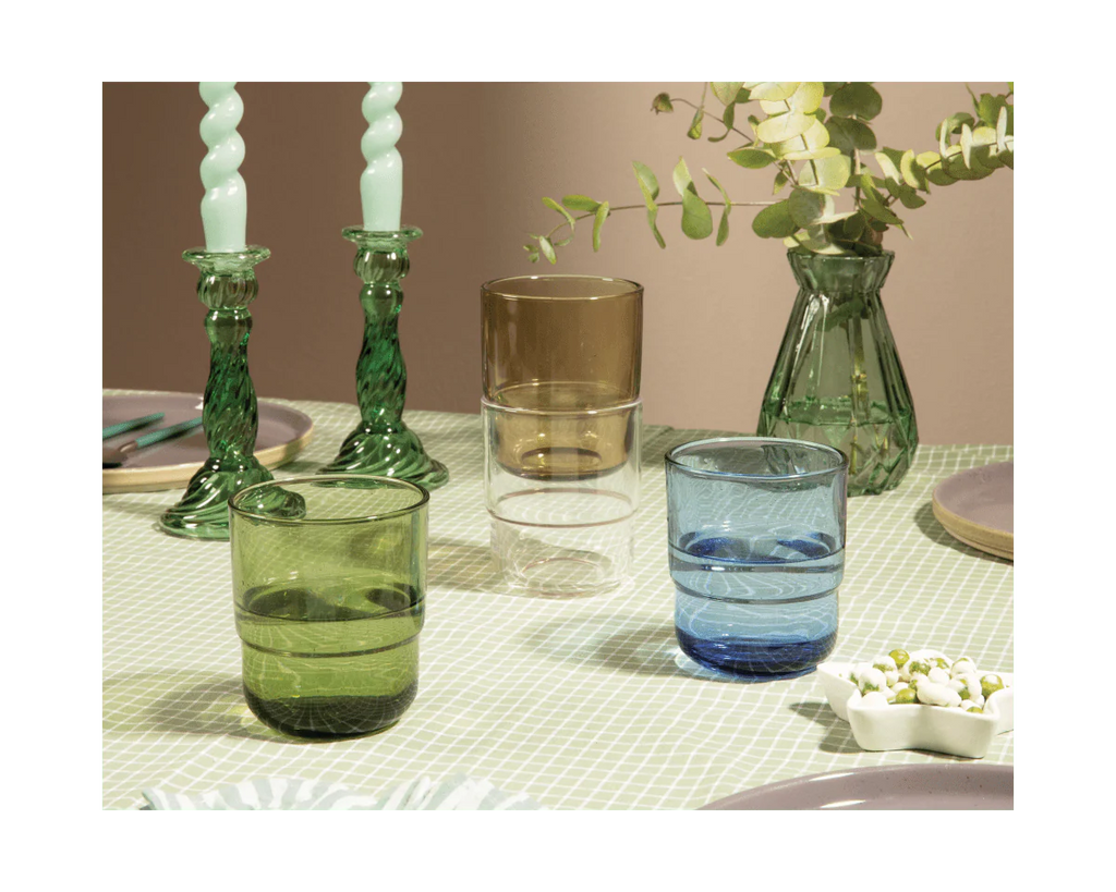 Short Night + Day Glasses Small Glass Tumblers Glassware Decorations Accessories