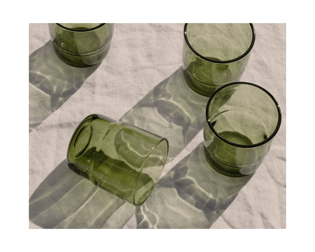 Short Night + Day Glasses Small Glass Tumblers Glassware Decorations Accessories