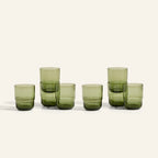 Short Night + Day Glasses Small Glass Tumblers Glassware Decorations Accessories