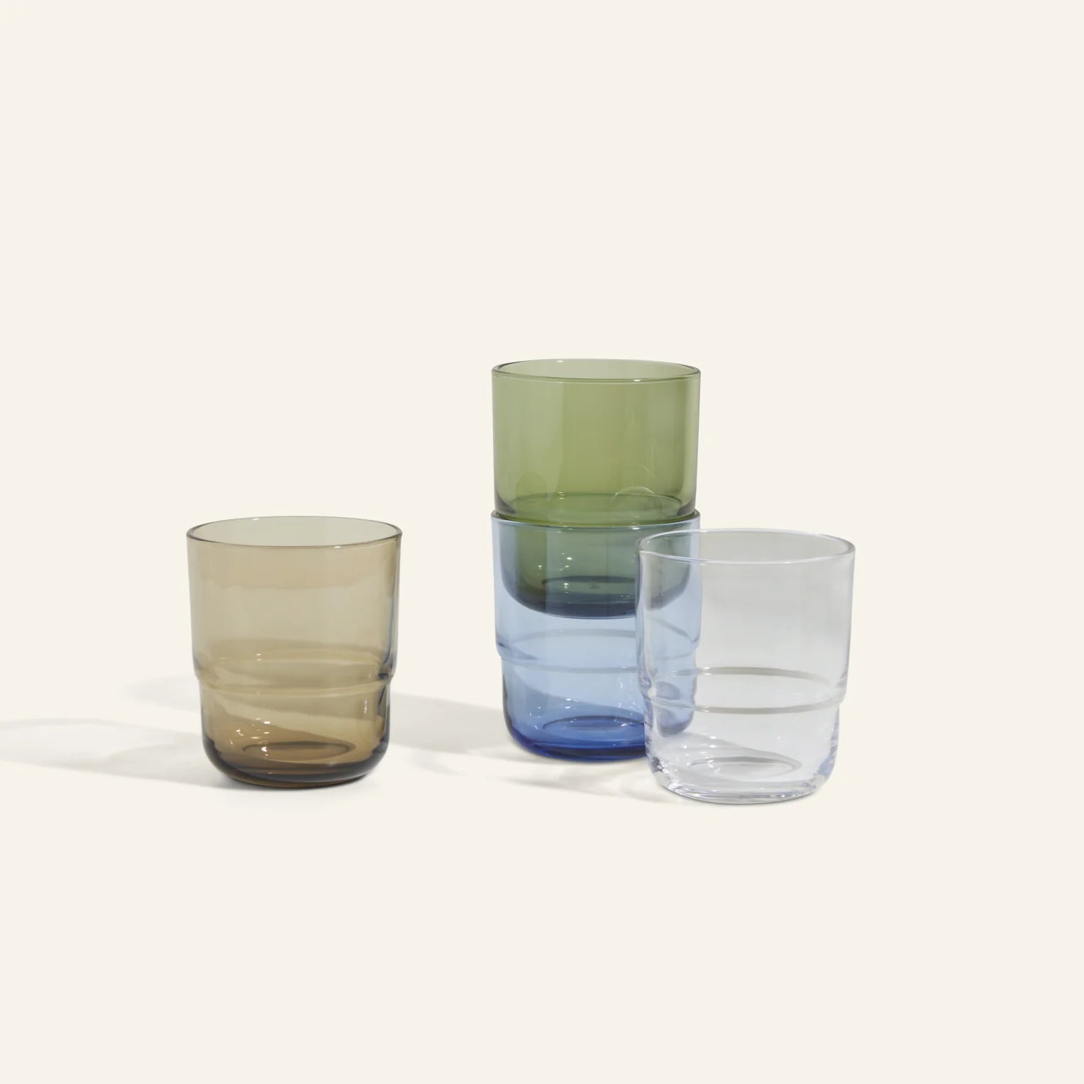 Short Night + Day Glasses Small Glass Tumblers Glassware Decorations Accessories