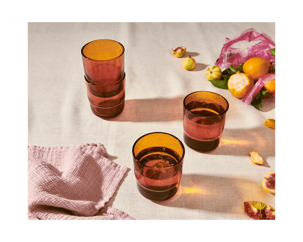Short Night + Day Glasses Small Glass Tumblers Glassware Decorations Accessories
