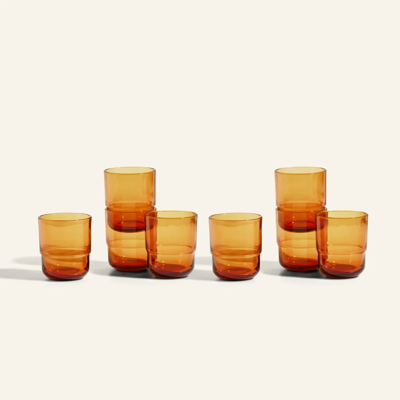 Short Night + Day Glasses Small Glass Tumblers Glassware Decorations Accessories