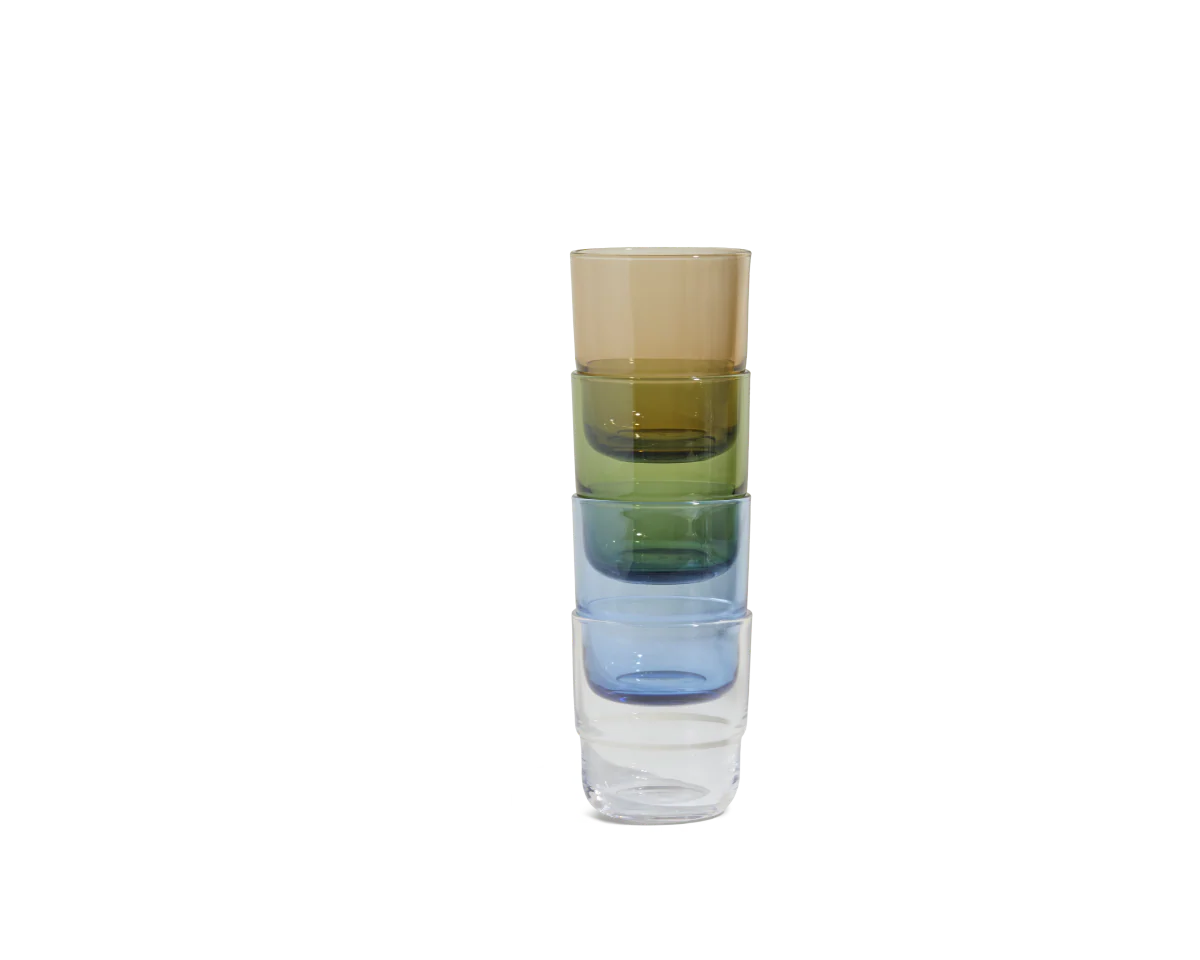 Short Night + Day Glasses Small Glass Tumblers Glassware Decorations Accessories
