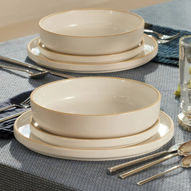 Round Pasta Bowls, Dinner Bowls (Set of 4)